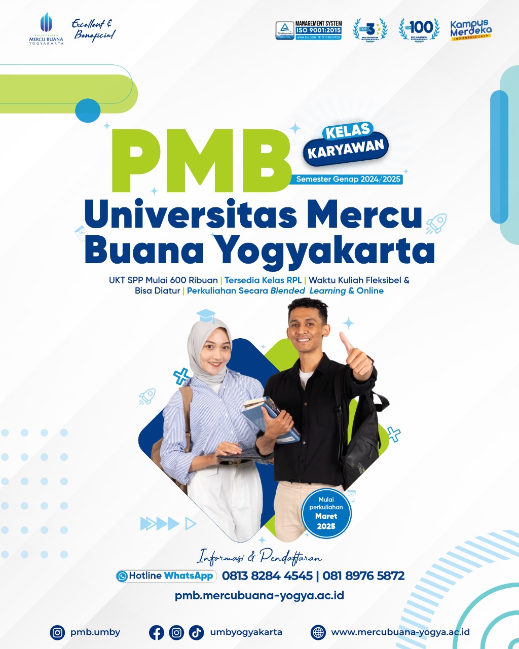 PENERIMAAN MAHASISWA BARU KELAS KARYAWAN UNIVERSITAS MERCU BUANA YOGYAKARTA SEMESTER GENAP 2024/2025