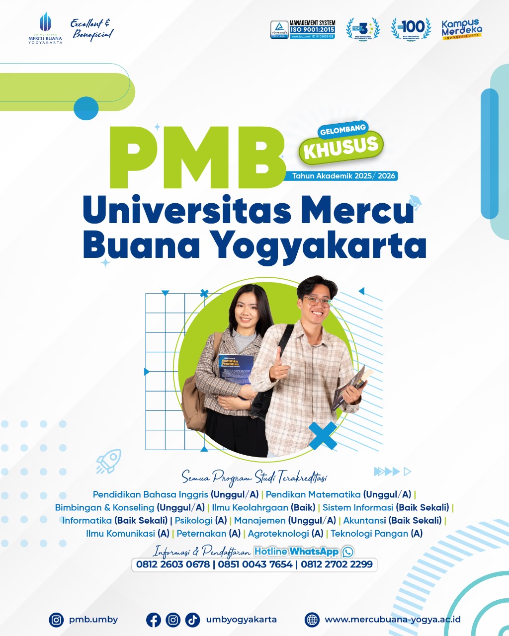 PENERIMAAN MAHASISWA BARU TAHUN AKADEMIK 2025/2026 UNIV MERCU BUANA YOGYAKARTA