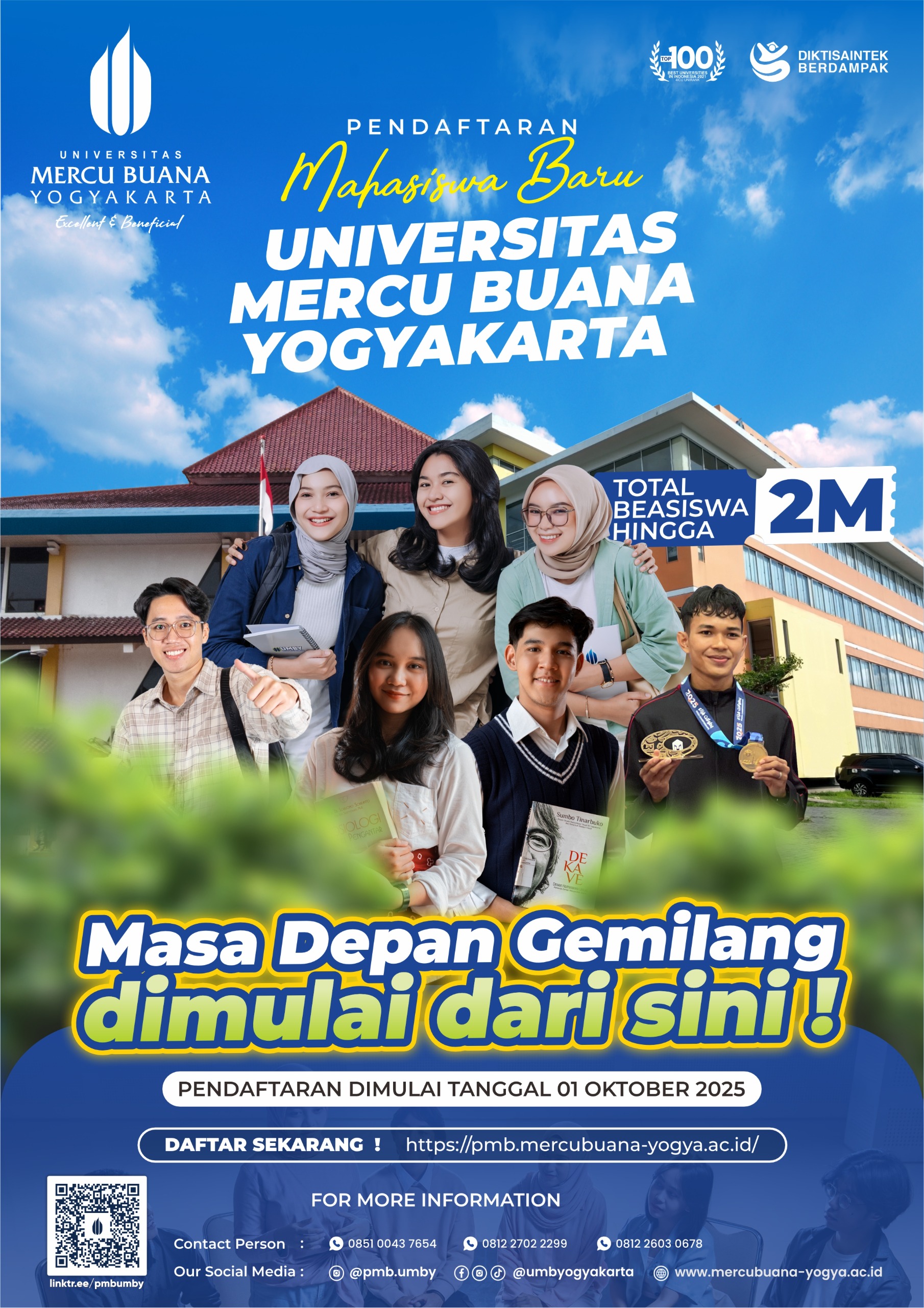 Masa Depan Gemilang Dimulai dari Sini!  Penerimaan Mahasiswa Baru Universitas Mercu Buana Yogyakarta Tahun Akademik 2026/2027